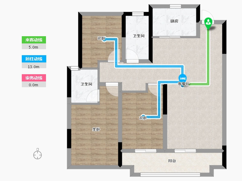 湖北省-武汉市-阳逻万达广场御江-87.20-户型库-动静线