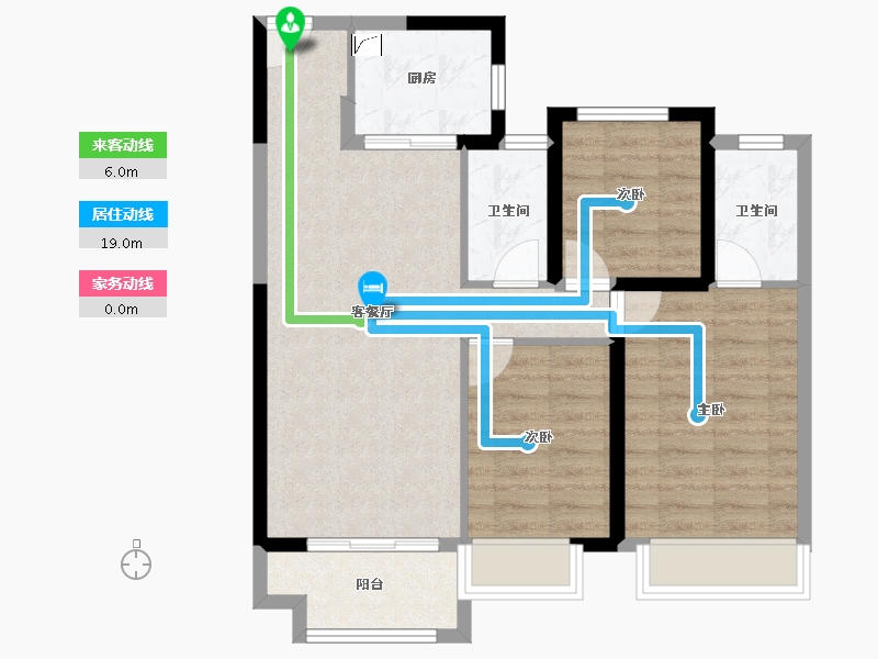 湖南省-长沙市-中海阅麓山-74.40-户型库-动静线