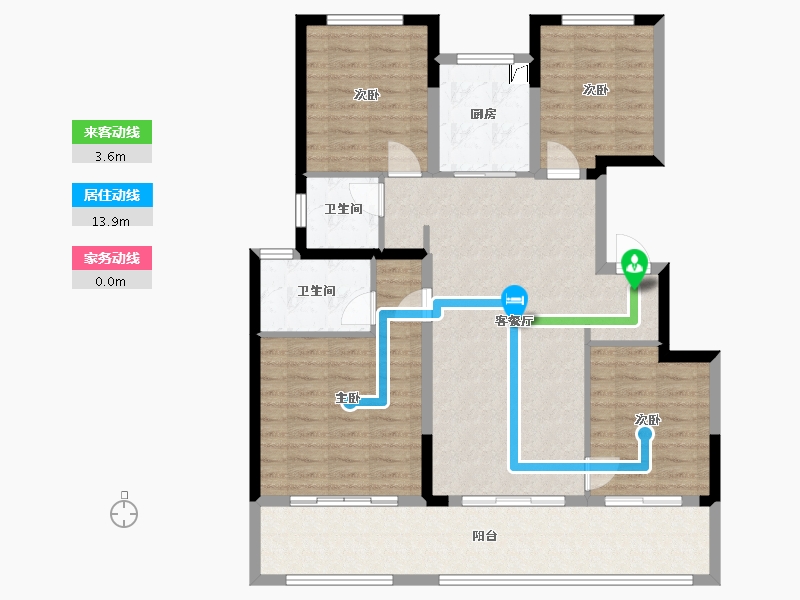 安徽省-合肥市-伟星玖都荟-111.00-户型库-动静线