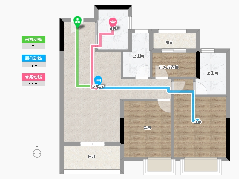 浙江省-宁波市-荣安林语秋月-73.60-户型库-动静线