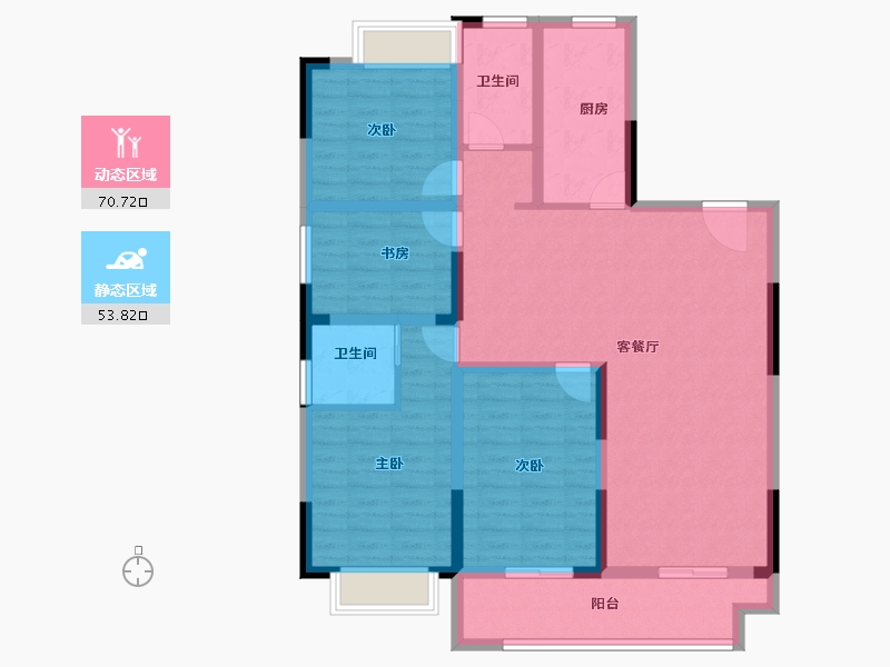 江苏省-苏州市-千灯裕花园-111.23-户型库-动静分区