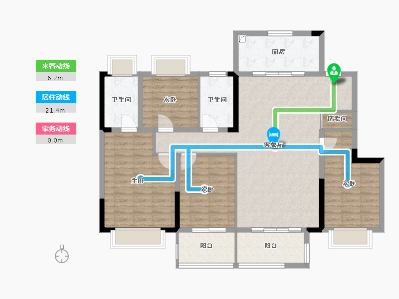 安徽省-合肥市-新力弘阳湖畔樾山-116.80-户型库-动静线