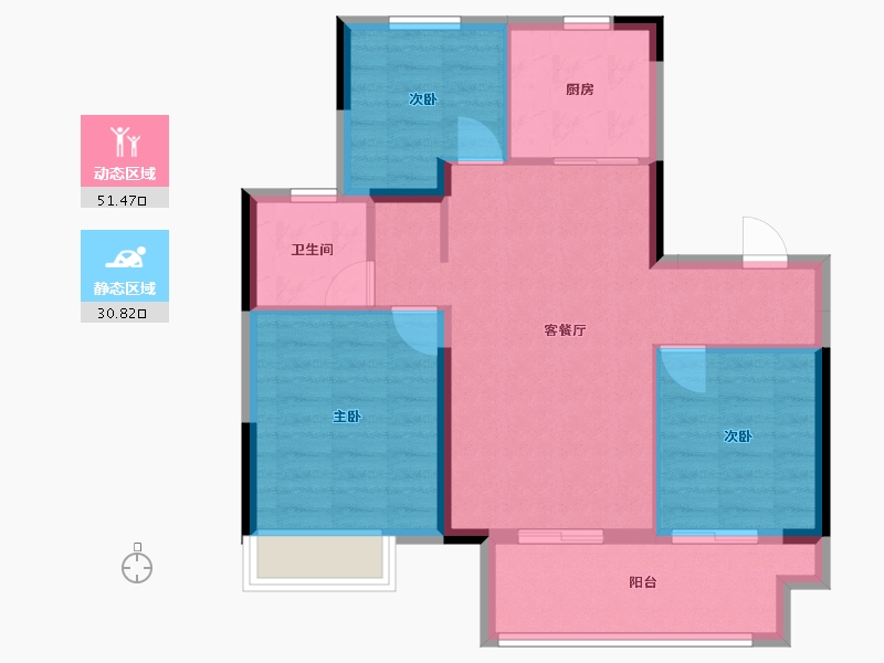 江苏省-无锡市-龙湖华亨天玺-97.00-户型库-动静分区