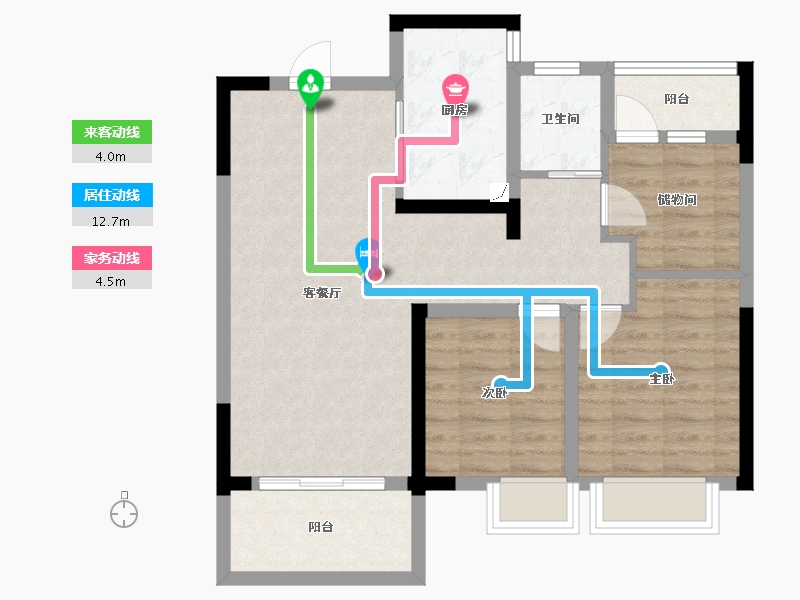 江西省-南昌市-华邦观湖别院-74.40-户型库-动静线