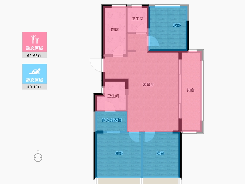 浙江省-温州市-新鸿宏言清华上城-92.00-户型库-动静分区