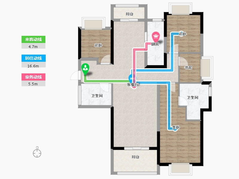 湖北省-武汉市-武汉城建汉樾台-112.80-户型库-动静线