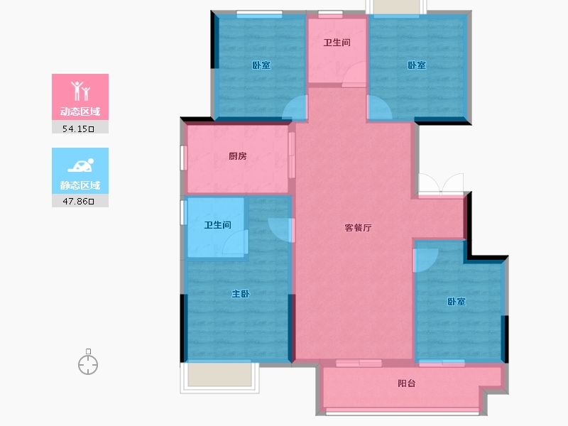 湖南省-长沙市-金辉优步星樾-92.00-户型库-动静分区