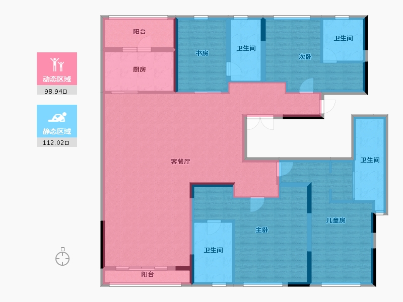 湖北省-武汉市-光谷创新天地-191.51-户型库-动静分区