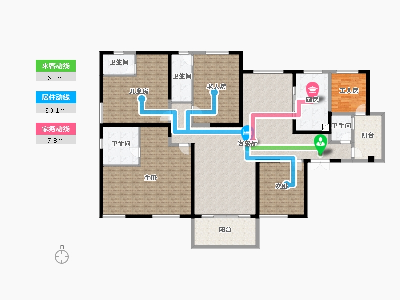 湖南省-长沙市-湘江壹号-228.39-户型库-动静线