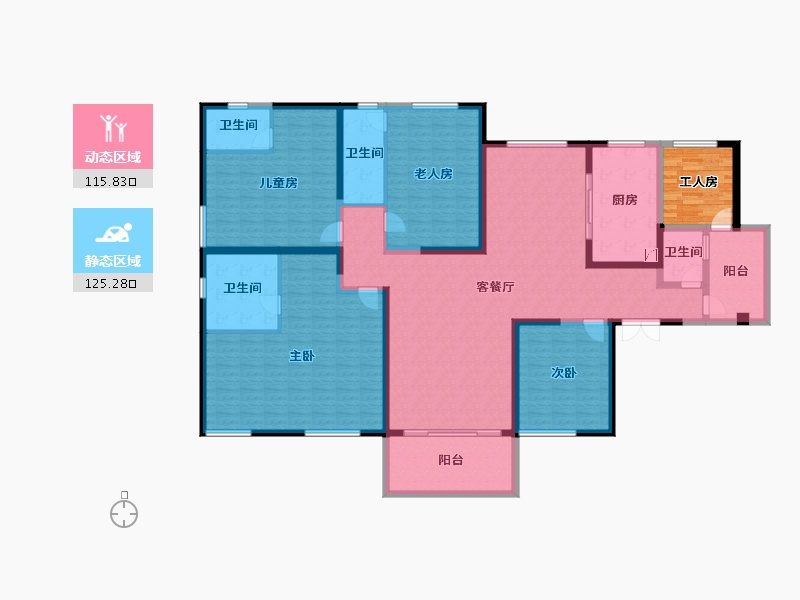 湖南省-长沙市-湘江壹号-228.39-户型库-动静分区