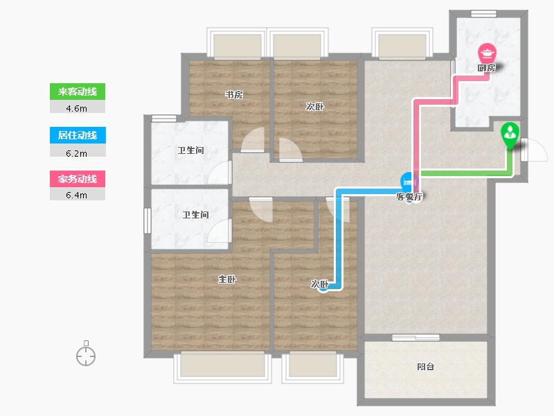 湖北省-武汉市-融侨滨江城-111.97-户型库-动静线