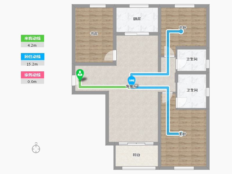 甘肃省-兰州市-盛达公馆-97.85-户型库-动静线