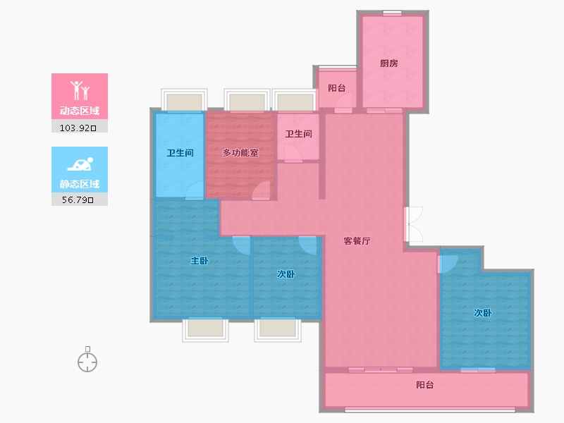 湖北省-武汉市-融侨滨江城-146.02-户型库-动静分区