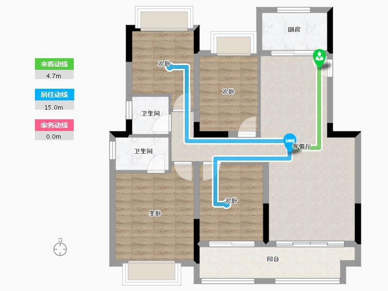 江西省-南昌市-九颂山河时代城-95.18-户型库-动静线