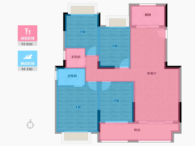 江西省-南昌市-九颂山河时代城-95.18-户型库-动静分区