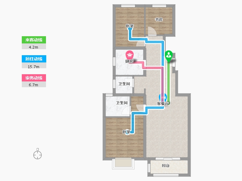 天津-天津市-金威澜湾学府-84.00-户型库-动静线