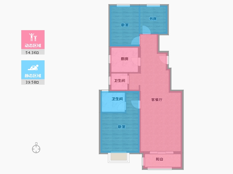 天津-天津市-金威澜湾学府-84.00-户型库-动静分区