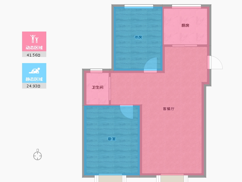 天津-天津市-金威澜湾学府-60.00-户型库-动静分区