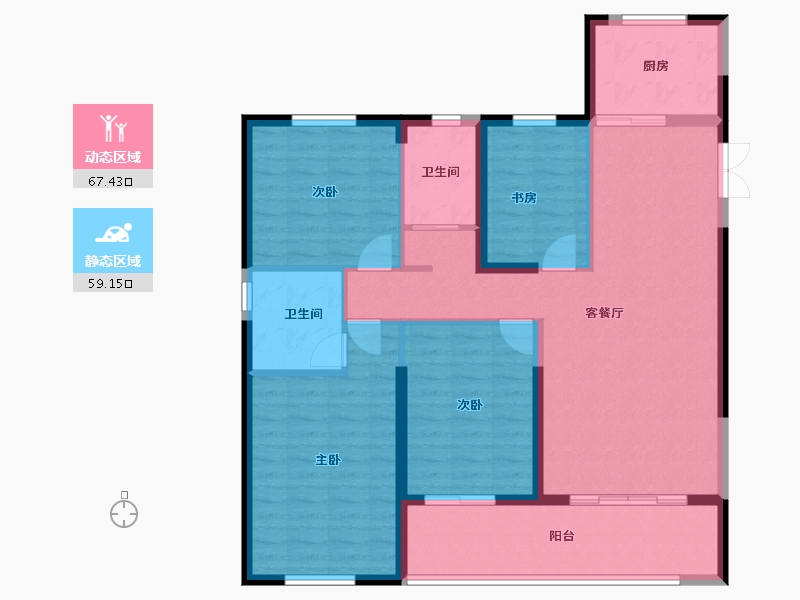 湖北省-武汉市-百秀城-114.61-户型库-动静分区