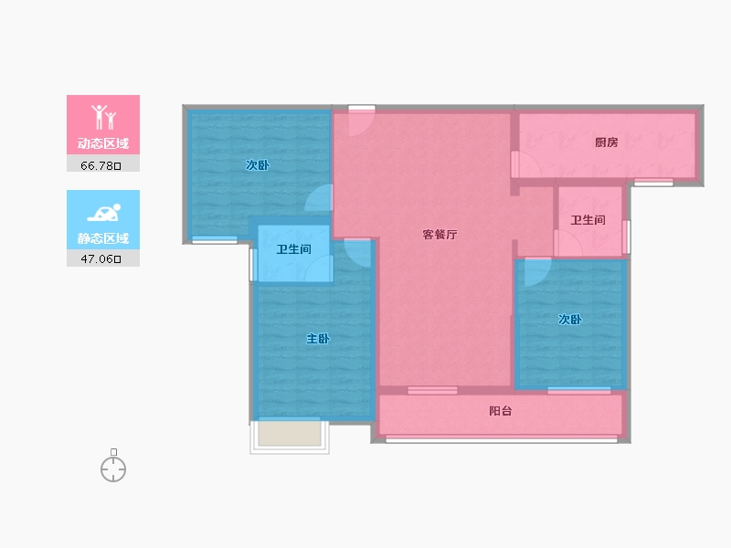 湖北省-武汉市-星悦湾-101.66-户型库-动静分区