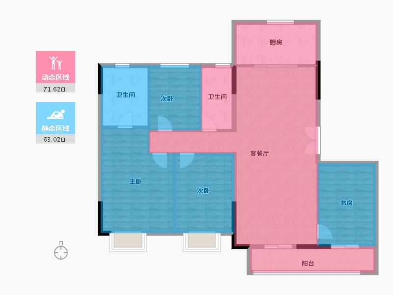 湖北省-武汉市-光谷创新天地-123.00-户型库-动静分区