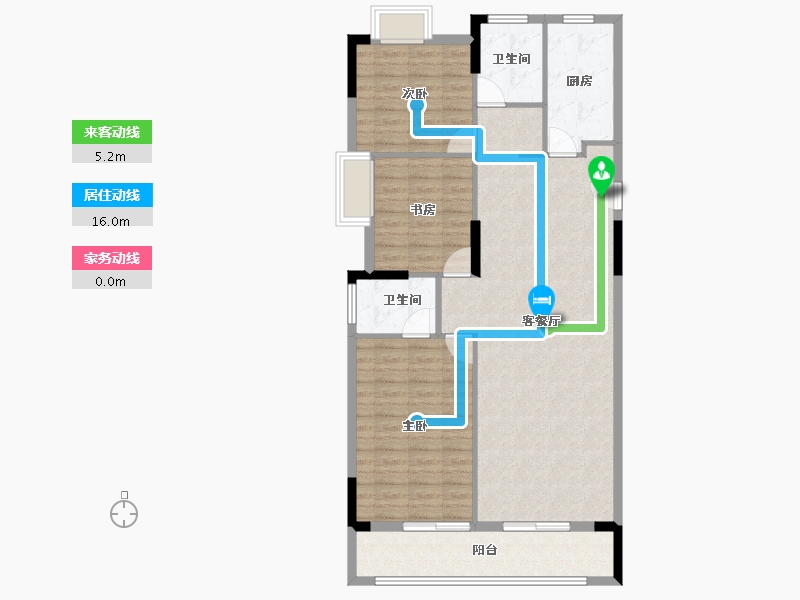 湖北省-武汉市-武汉城建龙樾上城-106.77-户型库-动静线