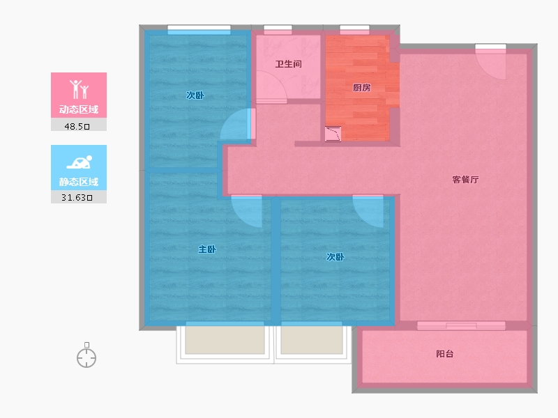 江西省-南昌市-新力宝龙理想城-71.20-户型库-动静分区