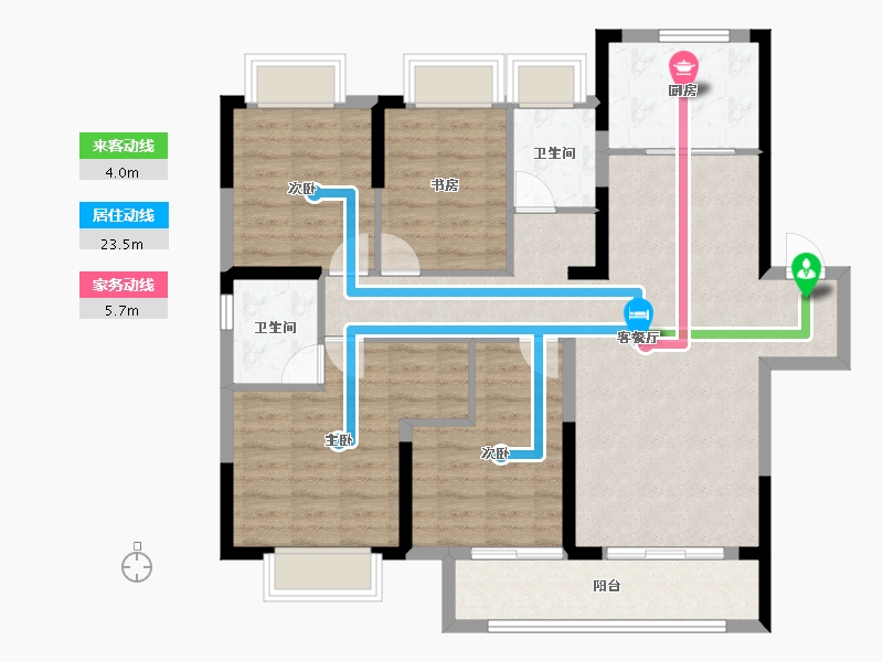 湖北省-武汉市-银禾广场-102.77-户型库-动静线