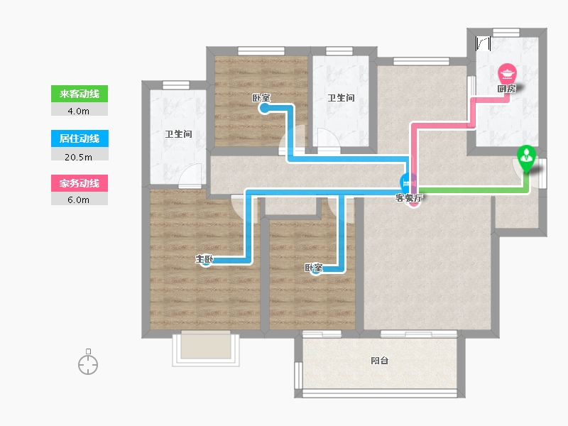 山东省-济南市-蓝石大溪地-89.18-户型库-动静线