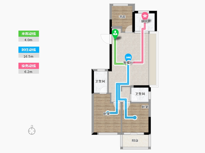 浙江省-温州市-建发大家文澜府邸-73.46-户型库-动静线