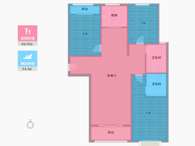 河北省-保定市-领尚城·东关新居-111.00-户型库-动静分区