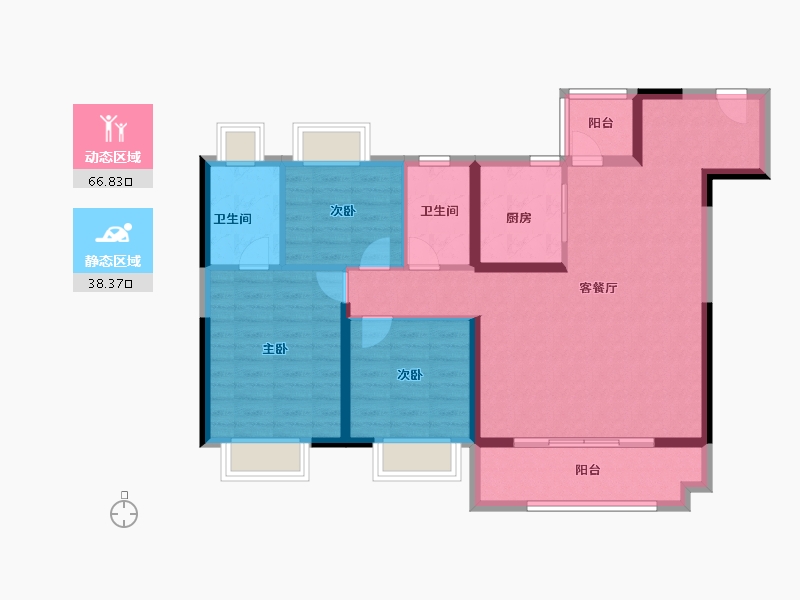 湖北省-武汉市-交投华园-94.40-户型库-动静分区