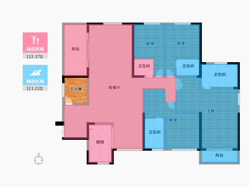 湖南省-长沙市-湘江壹号-220.00-户型库-动静分区