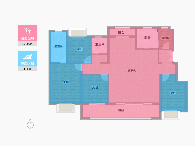 江西省-南昌市-金地·宝龙·新城湖城大境-117.65-户型库-动静分区