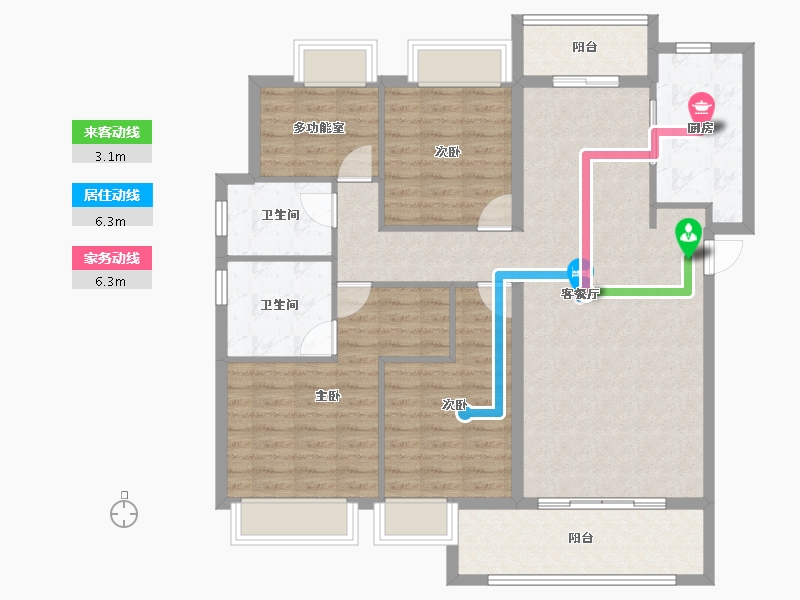 湖北省-武汉市-融侨滨江城-113.35-户型库-动静线