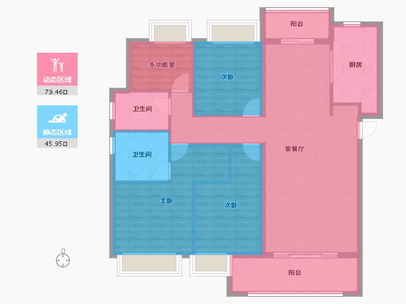 湖北省-武汉市-融侨滨江城-113.35-户型库-动静分区