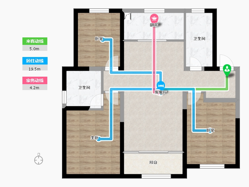 山东省-济南市-蓝石大溪地-85.27-户型库-动静线