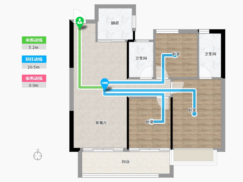 湖北省-武汉市-佳阳大都府-80.10-户型库-动静线