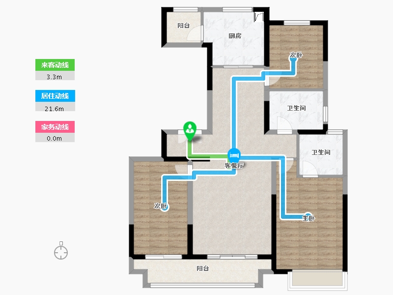 甘肃省-兰州市-富力兰州CBD-107.91-户型库-动静线