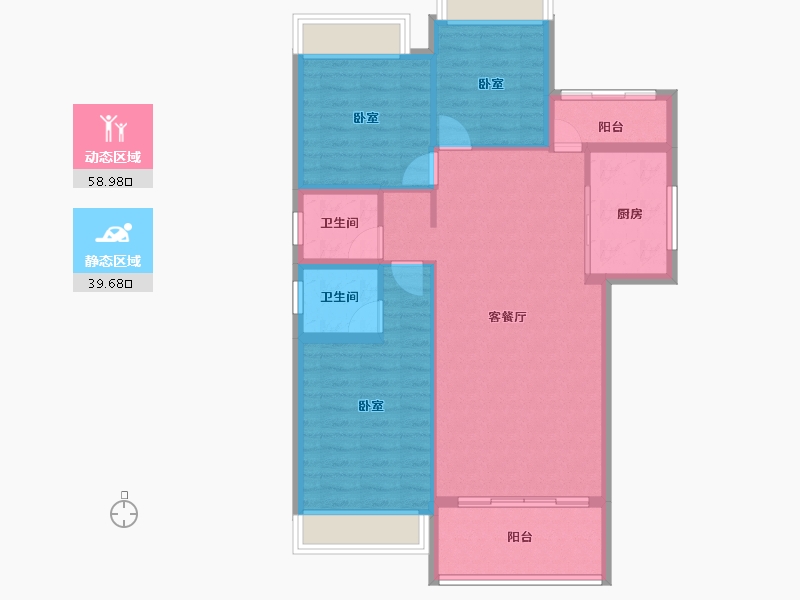 湖北省-武汉市-佳阳大都府-89.51-户型库-动静分区