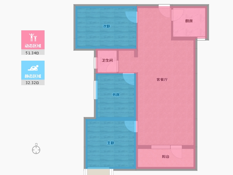 湖北省-武汉市-星悦湾-74.47-户型库-动静分区