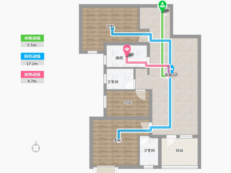 湖北省-武汉市-星悦湾-87.78-户型库-动静线