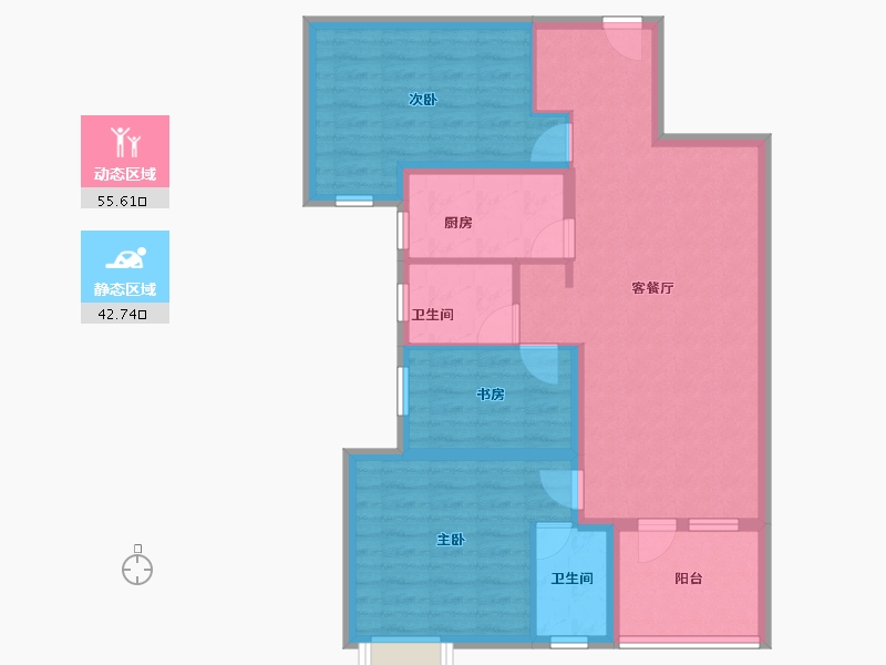 湖北省-武汉市-星悦湾-87.78-户型库-动静分区