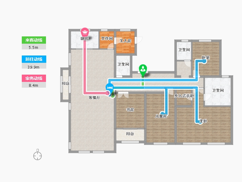 山东省-济南市-蓝石大溪地-184.37-户型库-动静线