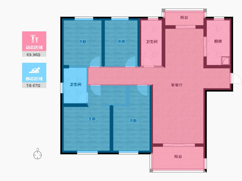 湖北省-武汉市-东湖金茂府-114.01-户型库-动静分区