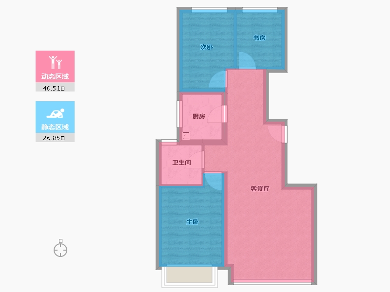 北京-北京市-建邦顺颐府-59.56-户型库-动静分区