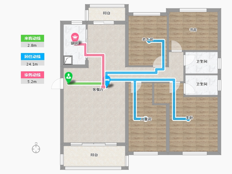 广西壮族自治区-贺州市-贺州碧桂园·爱莲府(南园)-123.00-户型库-动静线