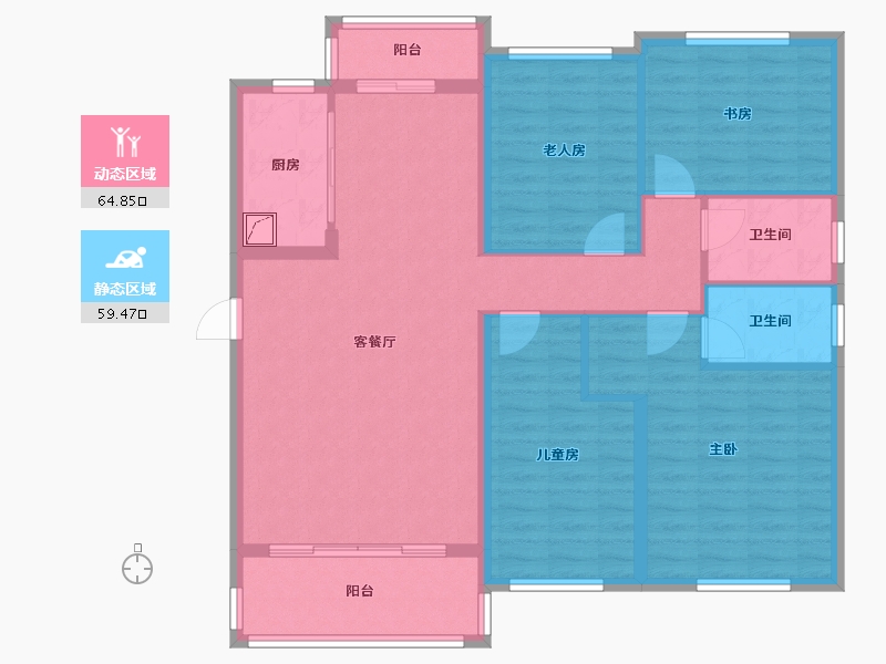 广西壮族自治区-贺州市-贺州碧桂园·爱莲府(南园)-123.00-户型库-动静分区