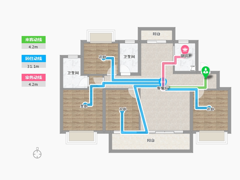 江西省-南昌市-力高君誉滨江-91.00-户型库-动静线