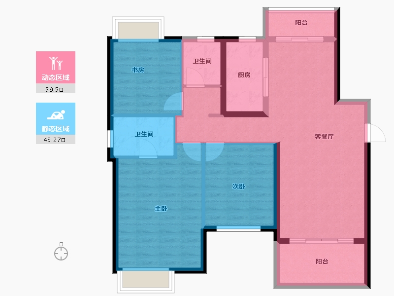 江西省-南昌市-新力上园-94.45-户型库-动静分区